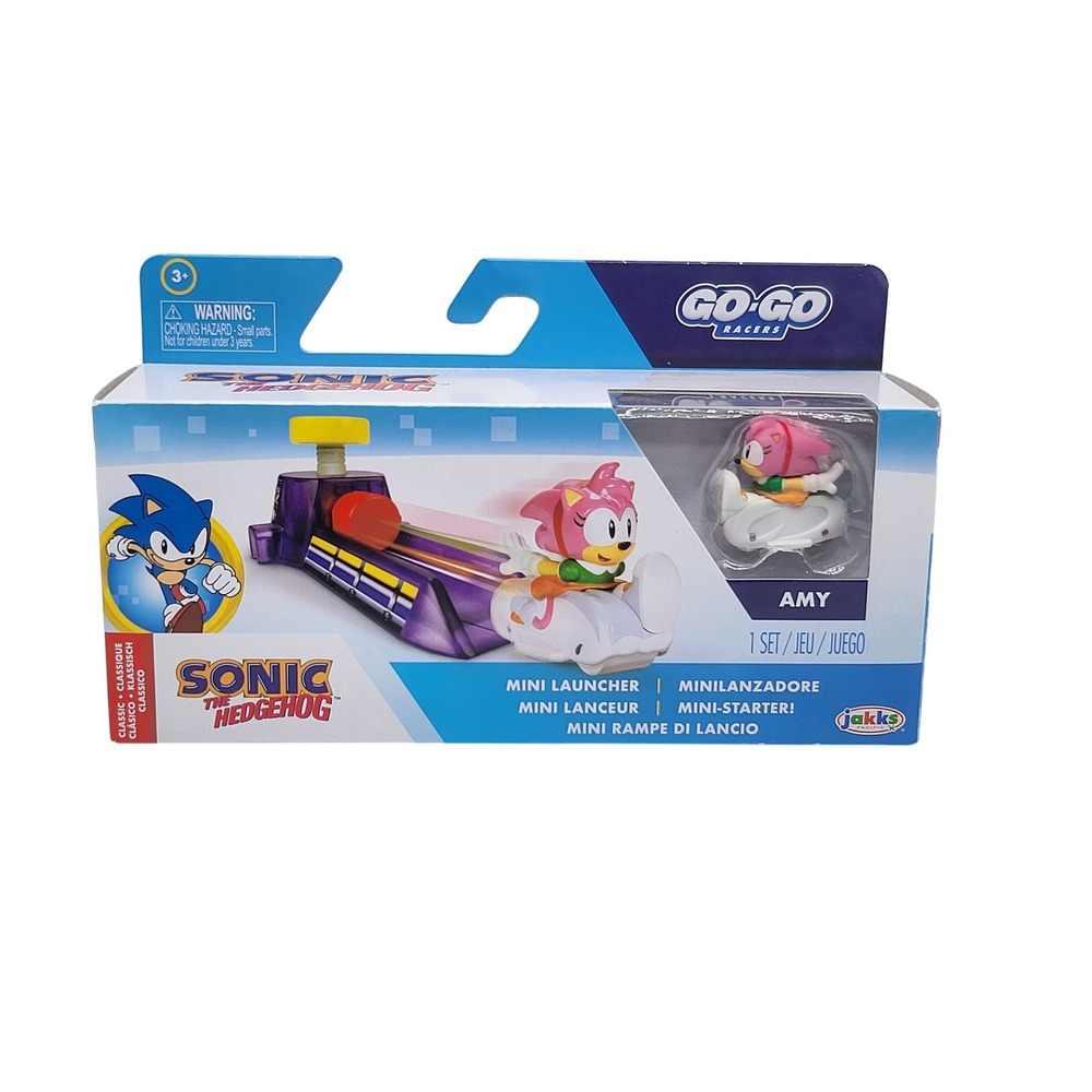 Sonic the Hedgehog GO-GO Racers Amy Sonic Mini Launcher‎ Set Jakks Pacific